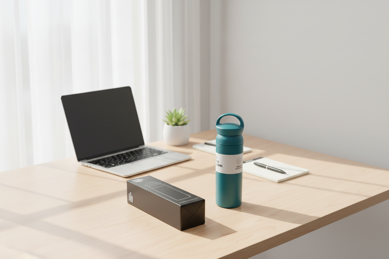 Teal water bottle slideshow banner